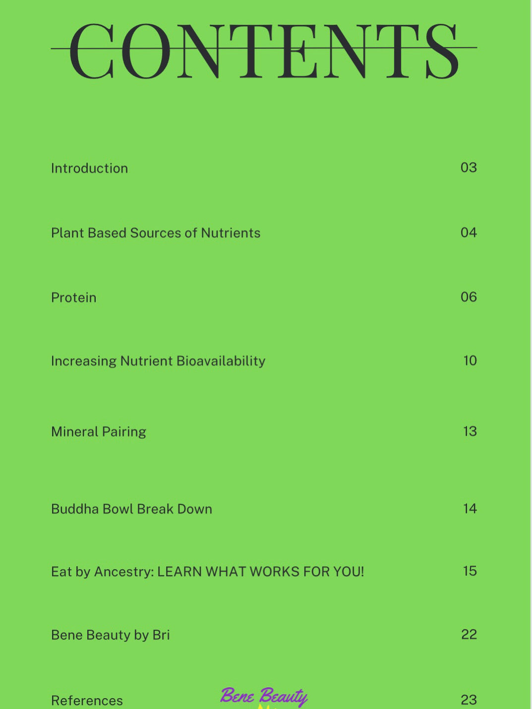 Plant-Based Nutrient Guide E-Book